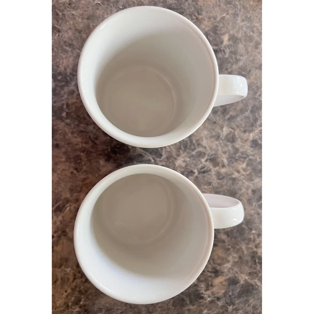 Pair of vintage Lefton china coffee‎ mugs Roses Daisies 1980's pastels
